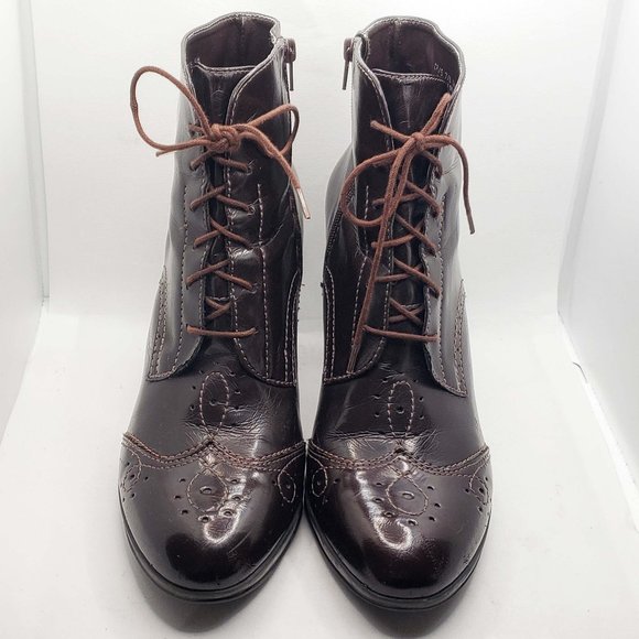 Franco Sarto Shoes - Franco Sarto leather lace-up ankle boots booties 9